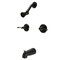 Kingston Brass TwoHandle Tub and Shower Faucet, Matte Black KB240FL - alternate 1